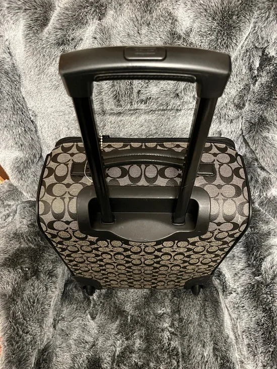 Coach unisex monogram logo all over carry on travel suit case bag - Picture 9 of 16